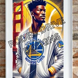 Jimmy "Buckets" Butler Poster 11x17 NBA Golden State Warriors "Playoff Jimmy